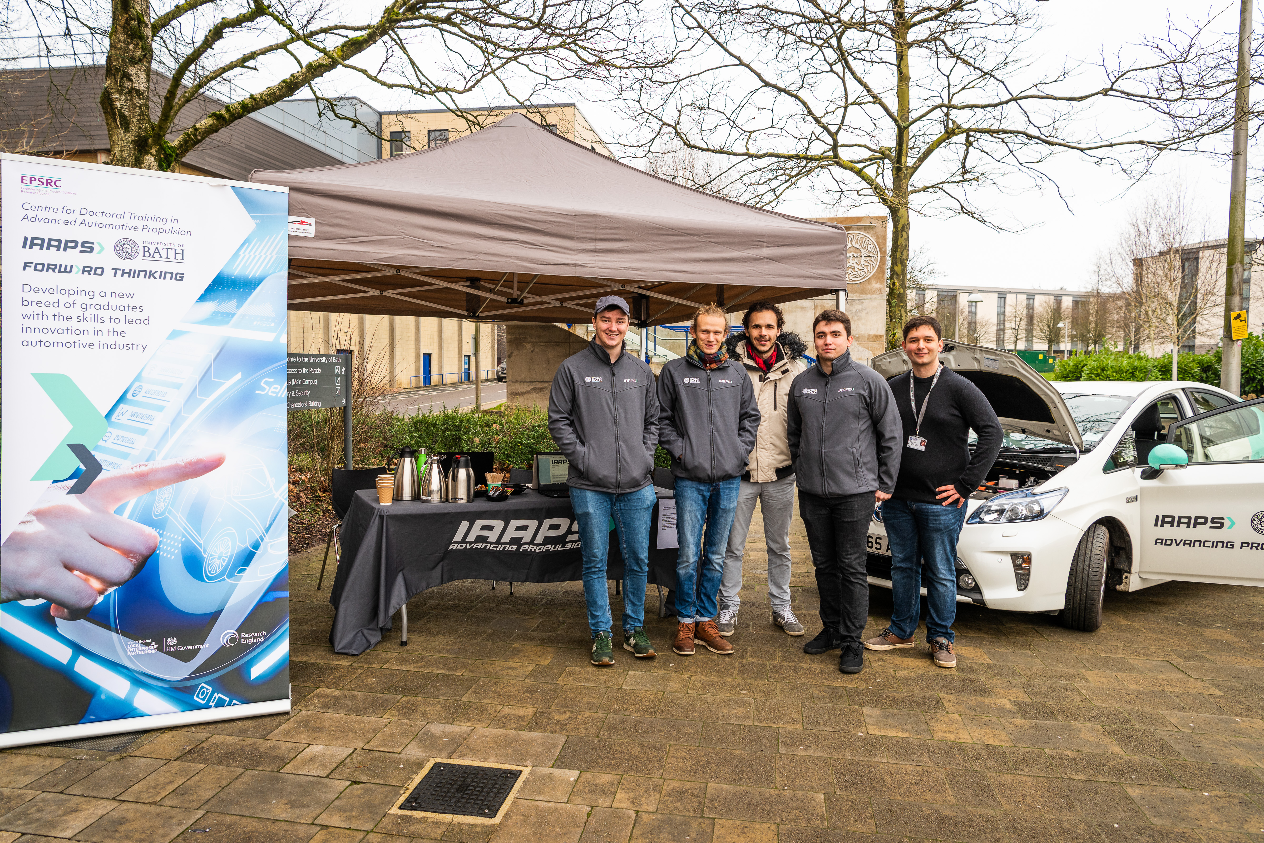 AAPS CDT Students in customer engagement day, surveying members of the public about Hybrid cars.